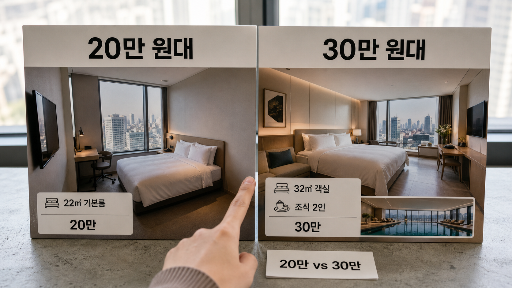 서울 20만 원대 호캉스 호텔 vs 30만 원대 호텔 실질 비교