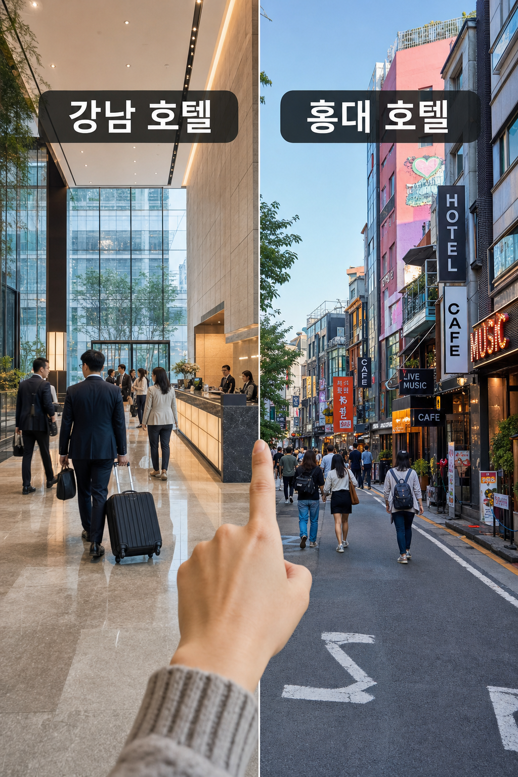 강남 호텔 vs 홍대 호텔 서울 호캉스 지역별 장단점 비교 2026