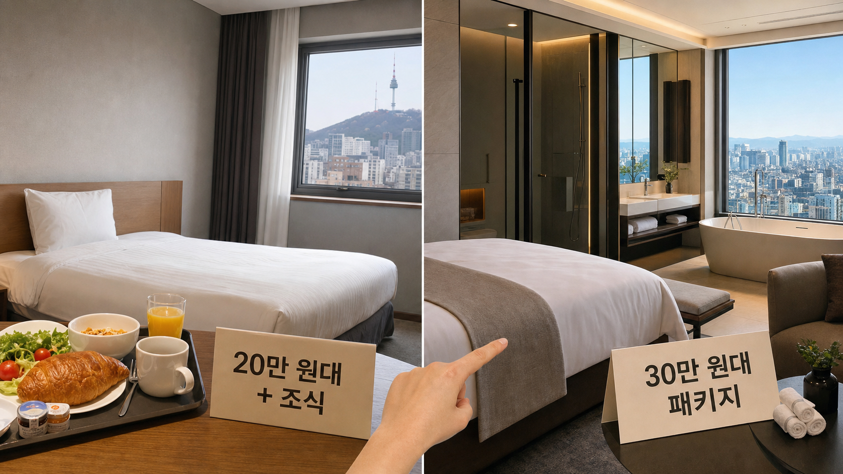 20만 원대 vs 30만 원대 서울 호텔 호캉스 비용 비교